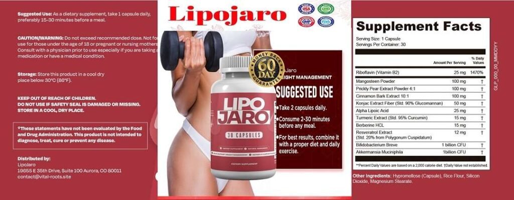 LipoJaro Ingredients